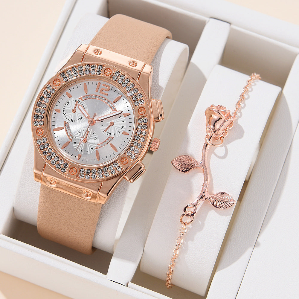 Women's Fashion Pu Strap Watch