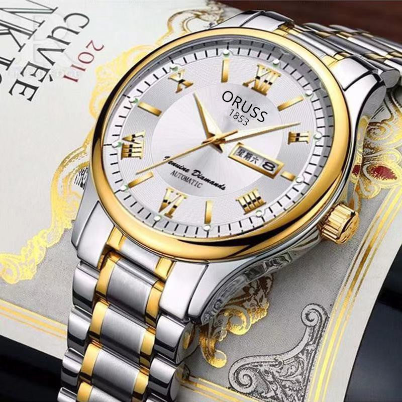 Men's Fashion Automatic Movement Waterproof Calendar Watch